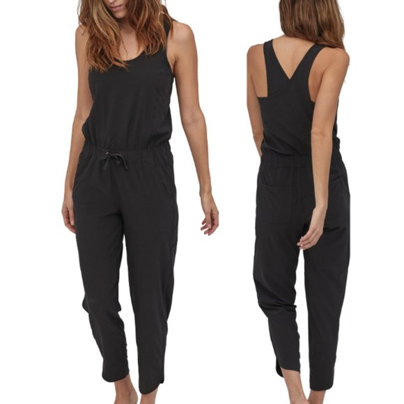 Patagonia Pants - Patagonia Black Elastic Waist Crossover Tank Fleetwith Romper Size M 1807/10